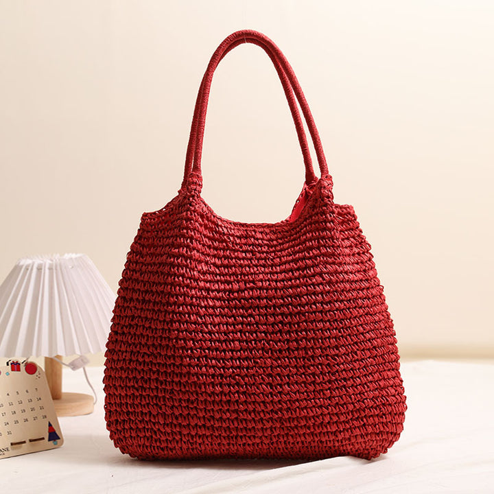 Handmade raffia tote bag with sturdy handles Skanto