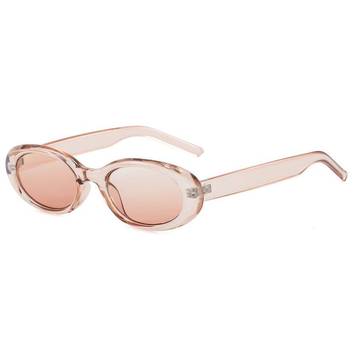 Women's oval sunglasses with transparent effect and UV protection Skanto
