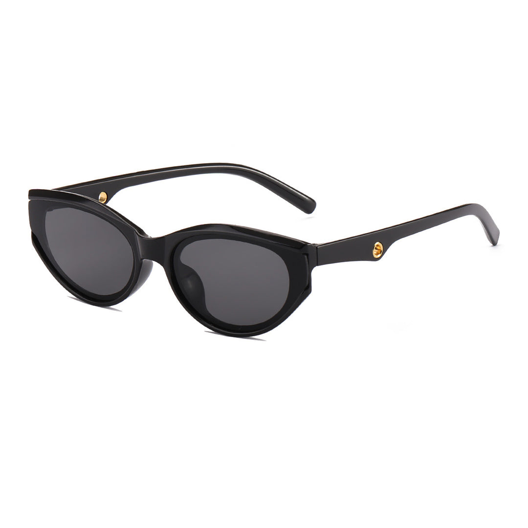 Dame Cat-Eye solbriller med gjennomsiktig, moderne design Skanto