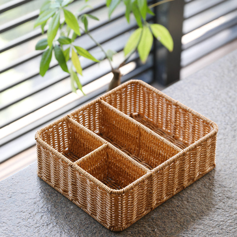 Divided Woven Storage Tray Skanto