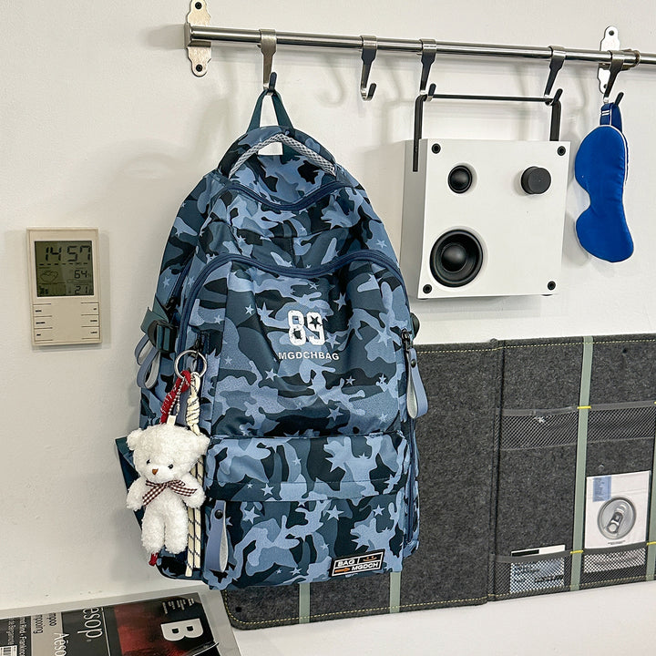 Multi-Funksjonell Urban Camo Skole Ryggsekk