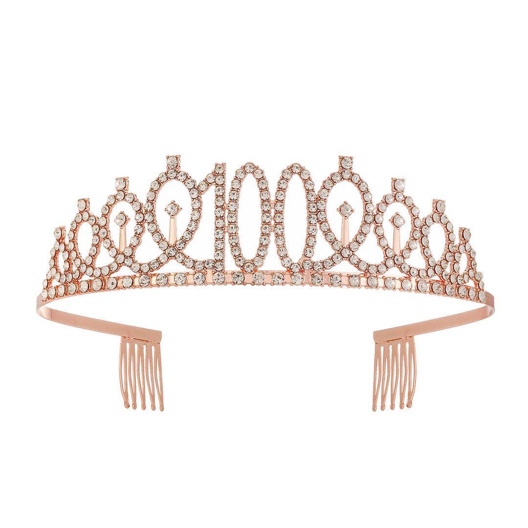 Damer krystall dekorert tiara med elegant design Skanto