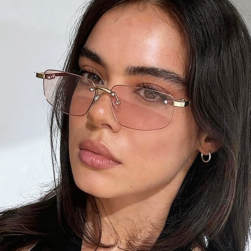 Women's fashionable rectangular sunglasses with minimalist frame Skanto