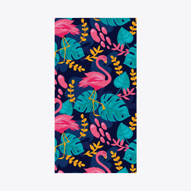 Strandhåndkle med tropisk flamingo-mønster Skanto