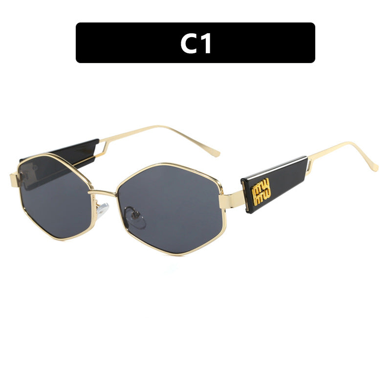 Women's Geometric Sunglasses with Fashionable Design and UV Protection Skanto