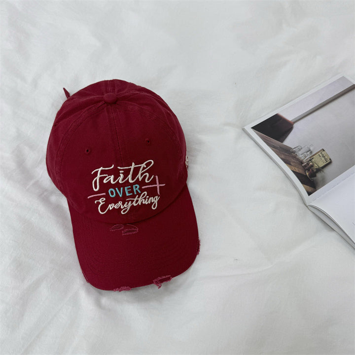Kvinne's Slitt Brodert Baseball Caps Skanto