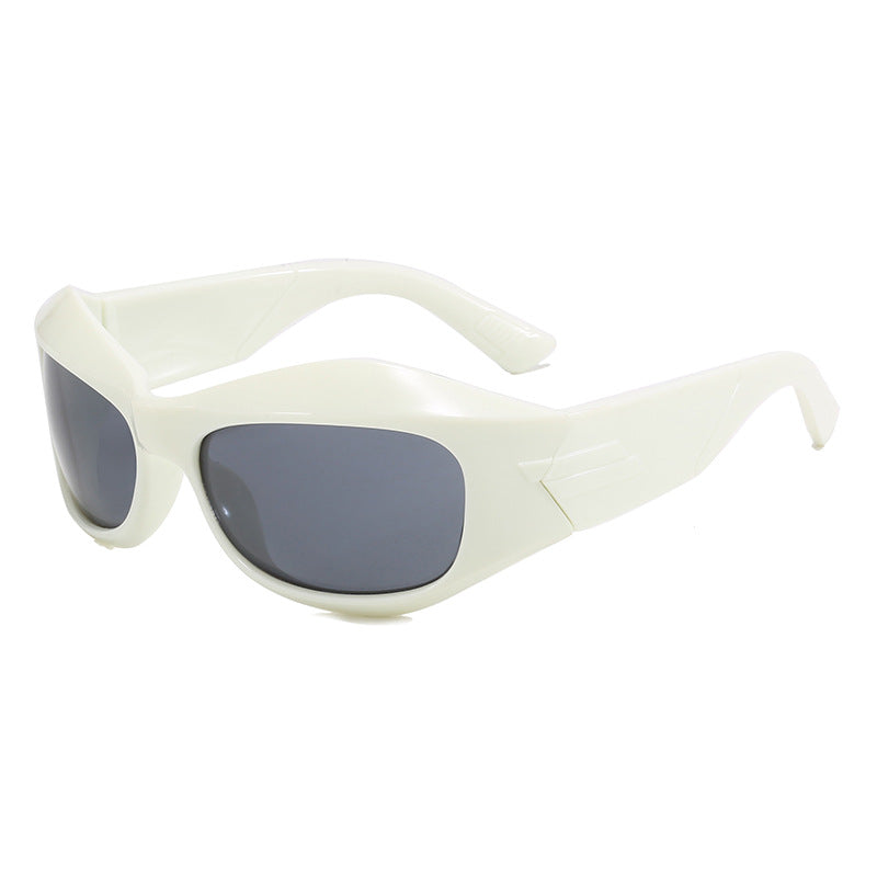 Dame Retro-solbriller i trendy skjolddesign Skanto