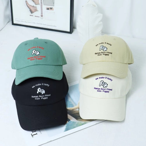 Kvinne Brodert Valpe-tema Baseball Cap Skanto