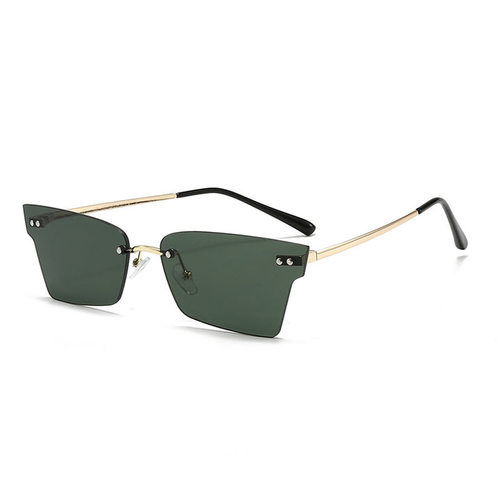 Dame trendy geometrisk solbrille med ultralett ramme Skanto