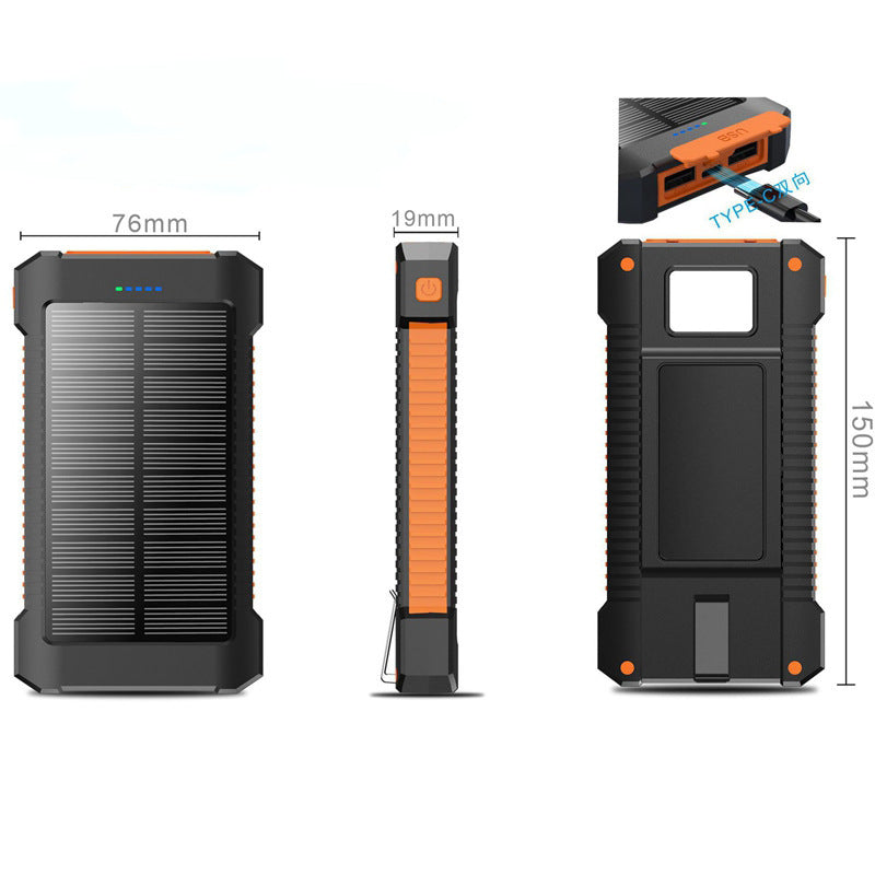 Robust Solarbatteri med Integrert LED-Lys Skanto
