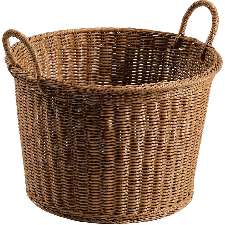 Håndvevd dekorativ oppbevaringskurv med ergonomiske håndtak Skanto