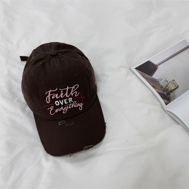 Kvinne's Slitt Brodert Baseball Caps Skanto