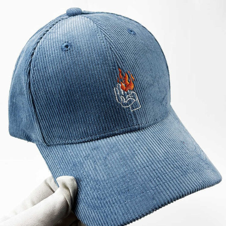 Herre kordfløyel grafisk baseball cap Skanto
