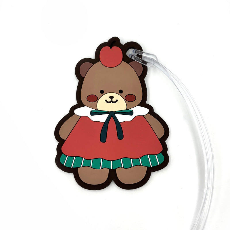 Unisex Cute Bear Luggage Tag Skanto