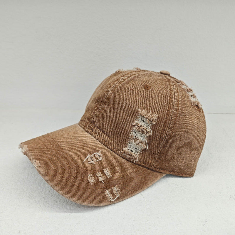 Kvinnenes Slitt Fritids Denim Baseball Caps Skanto
