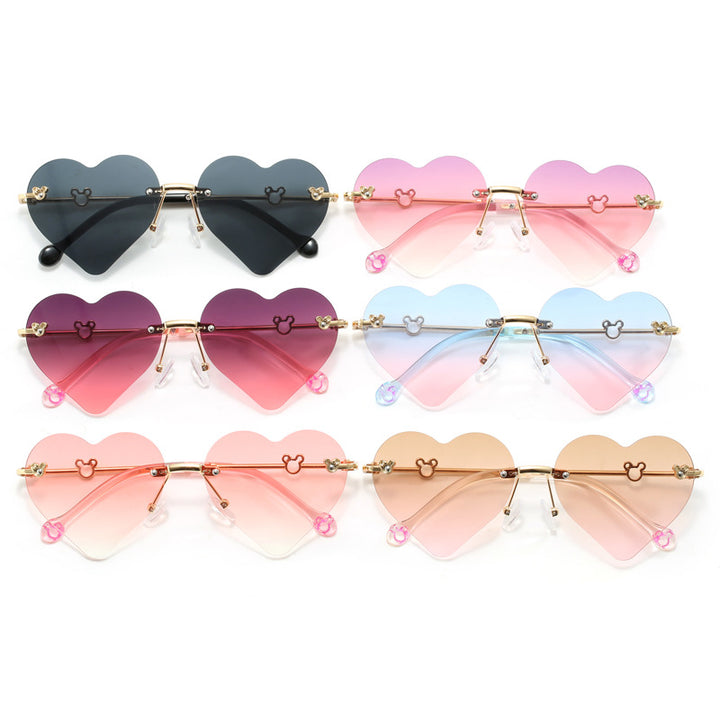 Dame hjerteformet solbrille med speilende linser Skanto