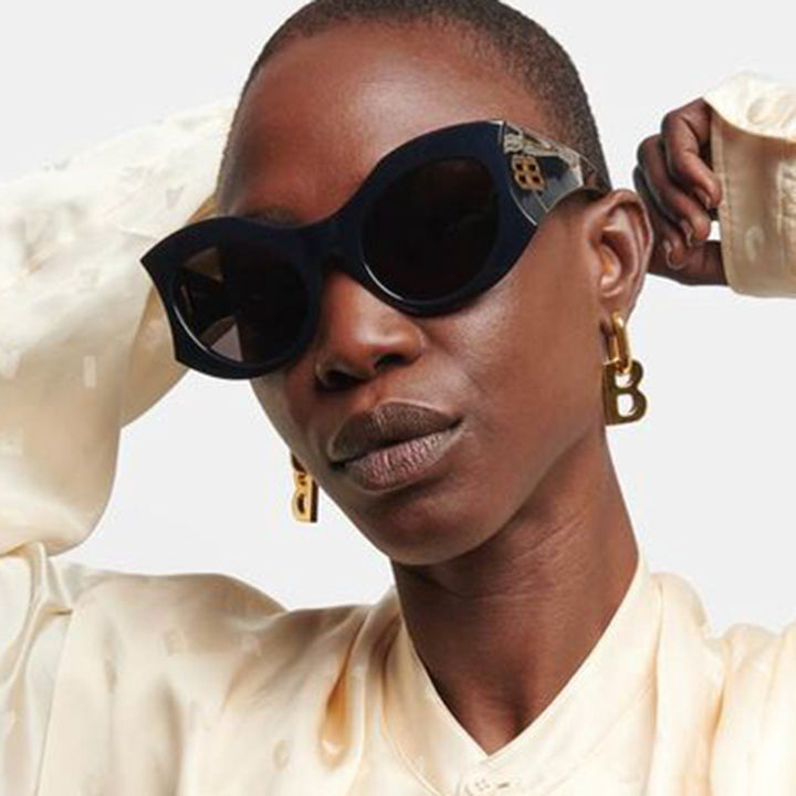 Women's Stylish Cat-Eye Sunglasses with High-Gloss Design and Protective Lenses Skanto