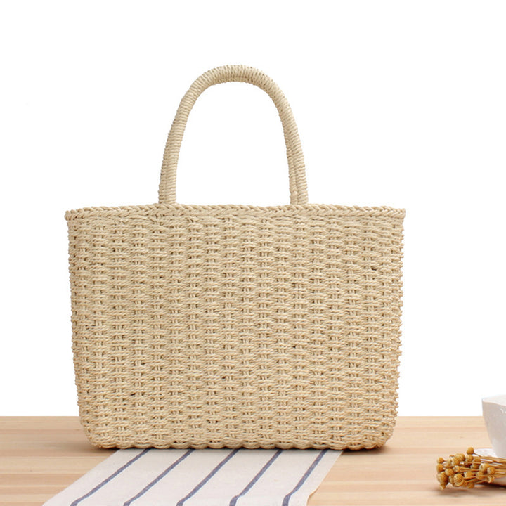 Woven Basket Bag with Handmade Braid Skanto