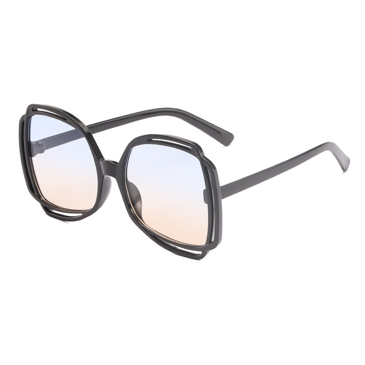 Dame Fasjonssolbrille med moderne ramme og UV-beskyttelse Skanto