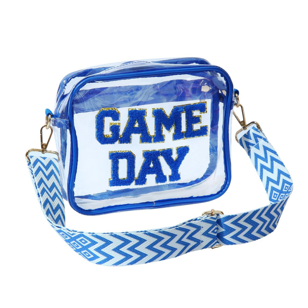 Gjennomsiktig skulderveske med moderne Game Day trykk Skanto