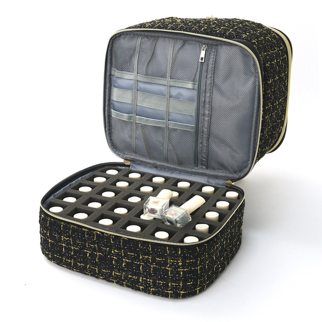 Kosmetikk organizer bag med elegant stoff Skanto