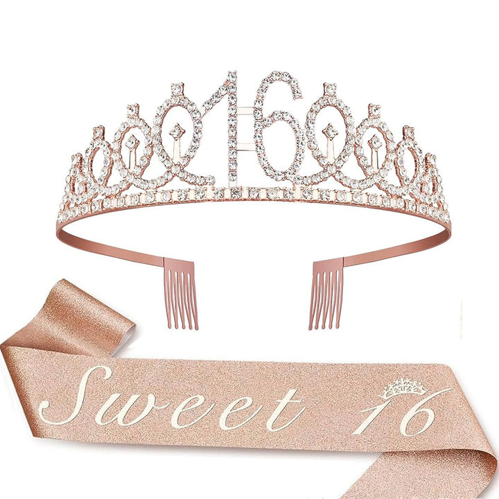 Damer Krystallprinsessekrone med 30 & Fabulous tekst Skanto