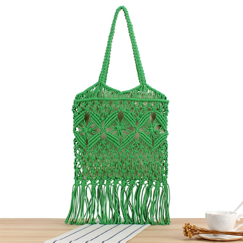 Hand-knotted Macrame Tote Bag Skanto