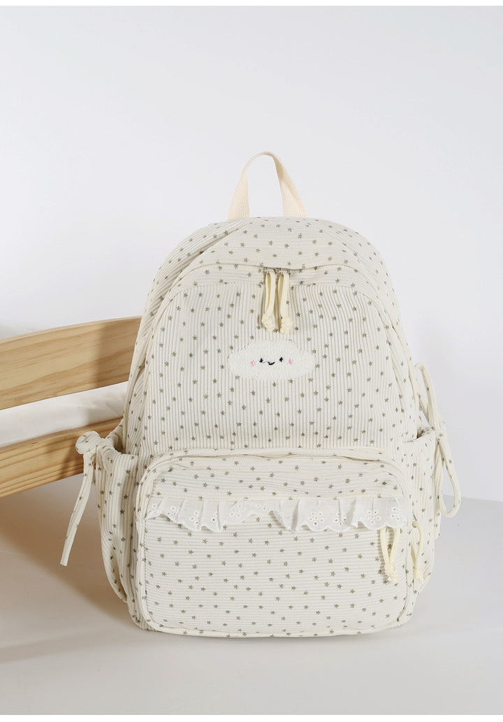 Hjerteknips Star-Print Mini Skole Ryggsekk