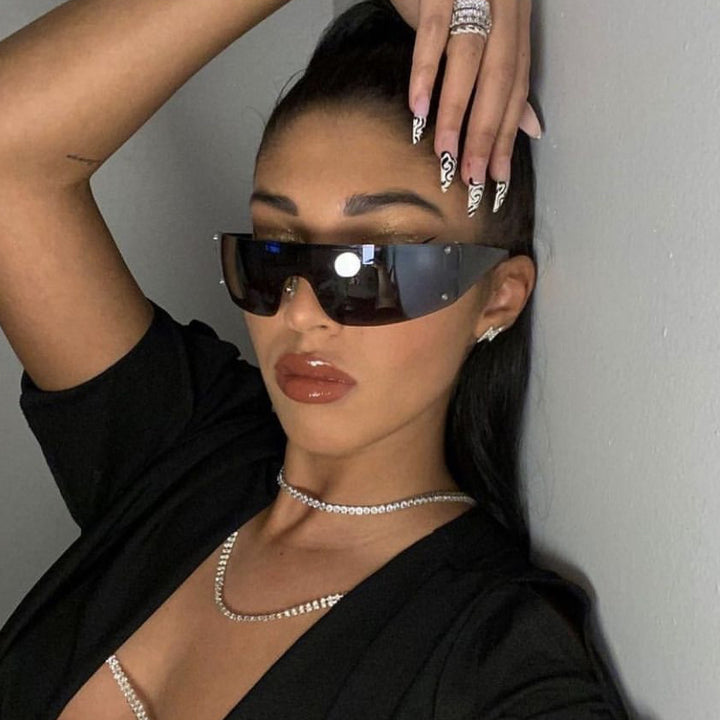 Women's trendy visor-like sunglasses Skanto