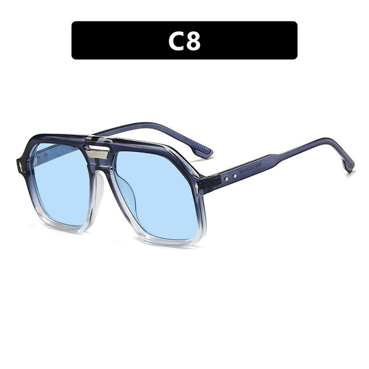 Women's oversized sunglasses with polygonal frame and UV protection Skanto