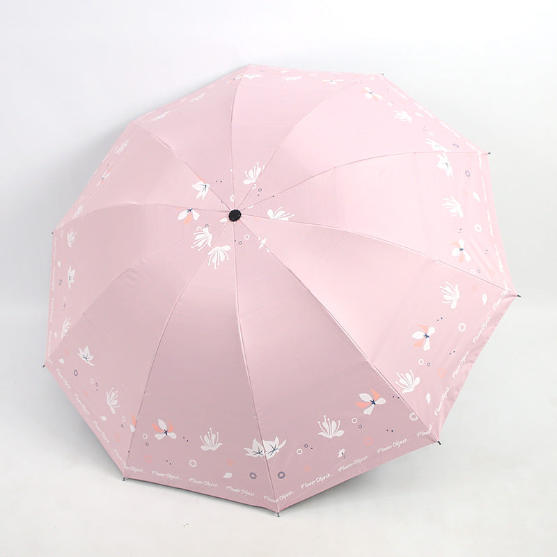 Kvinne elegant paraply med blomstertrykk design Skanto