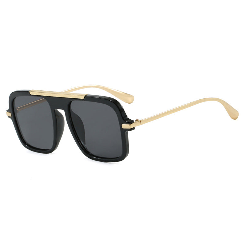 Women's Square Designer Sunglasses with Gold Accents and Protective UV Filter Skanto