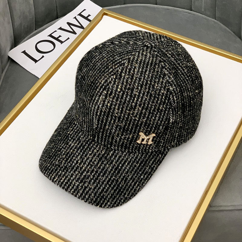 Kvinnens Teksturerte Strikk Baseball Caps Skanto