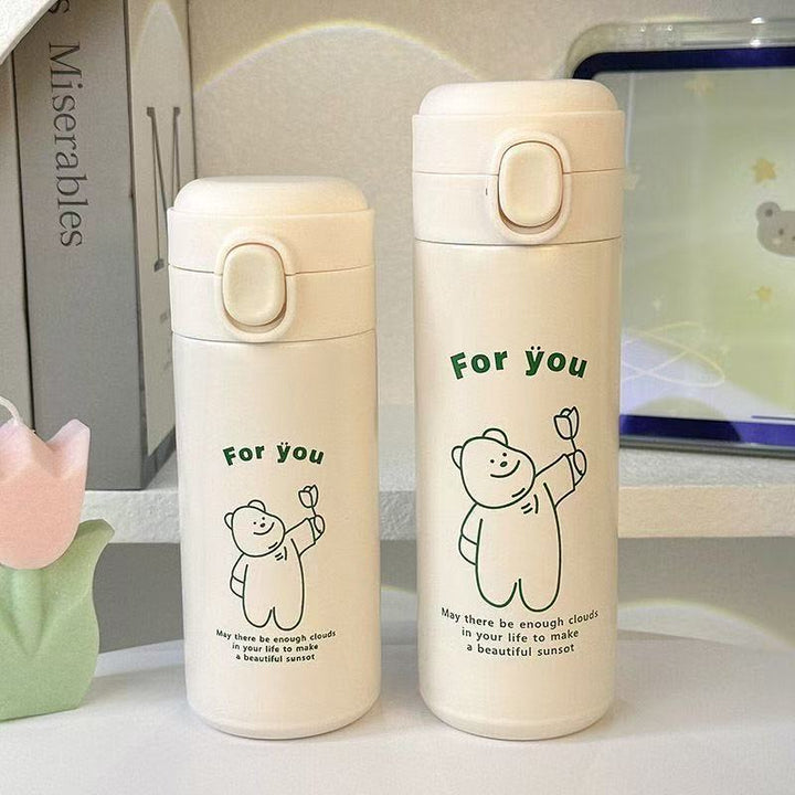 Damen Isolierflasche mit sicherem Druckverschluss und süßem Tierdesign Skanto