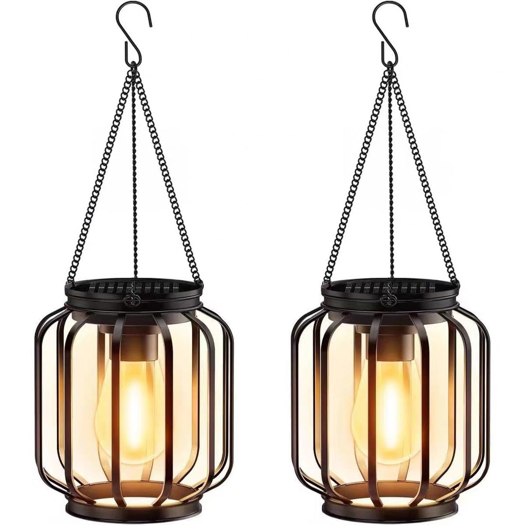 Vintage Hengende Metall Lykt Pendel Med Edison-Stil Pærebur Og Justerbar Kjede Skanto