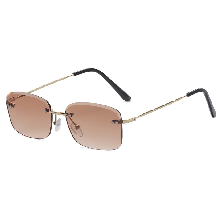 Dame kvadratisk solbrille med polariserte linser og elegant metallramme Skanto