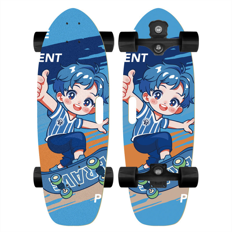 Skateboard med tilpasset tegneserie-design Skanto