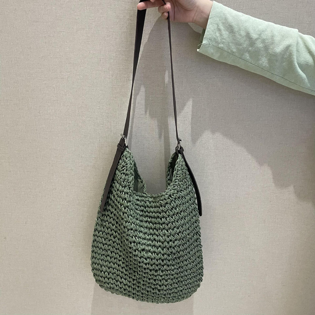 Flettet skulderveske med elegant lærreim Skanto