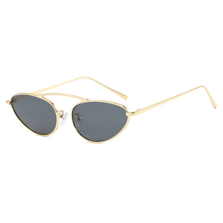 Women's trendy Cat-Eye sunglasses with slim metal frame Skanto