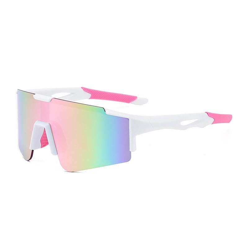 Unisex nan sporty polariserende sykkelsolbriller med ett-stykke visir og sklifrie stenger Skanto