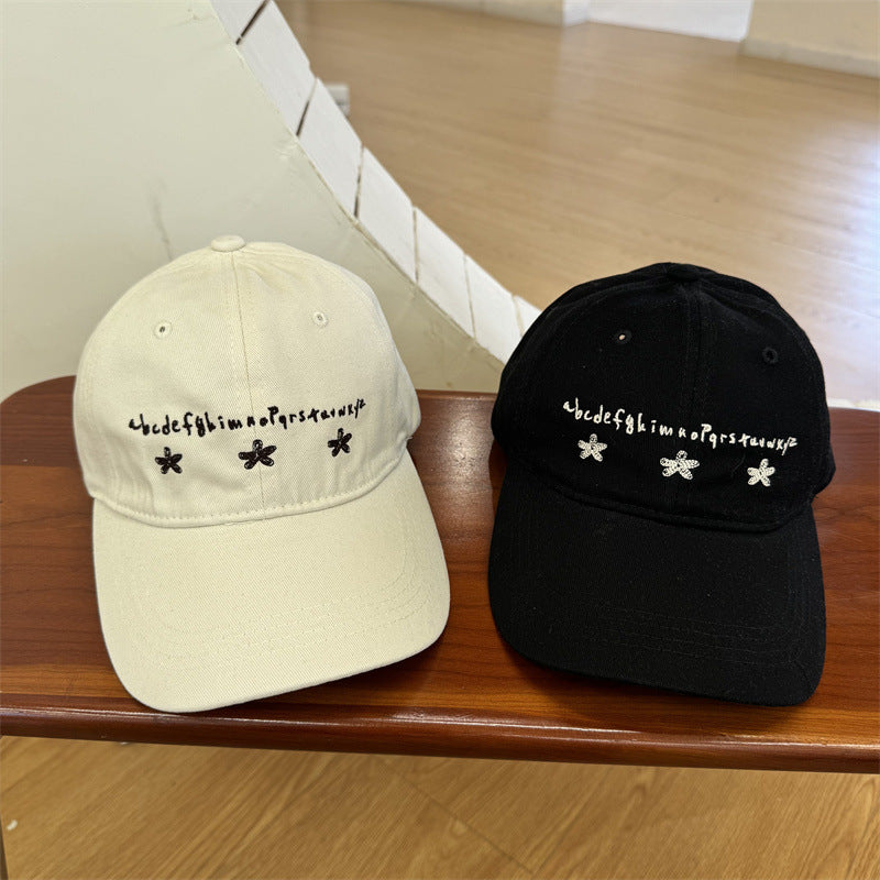Kvinnenes Uformelle Broderte Bomulls Baseballcaps Skanto