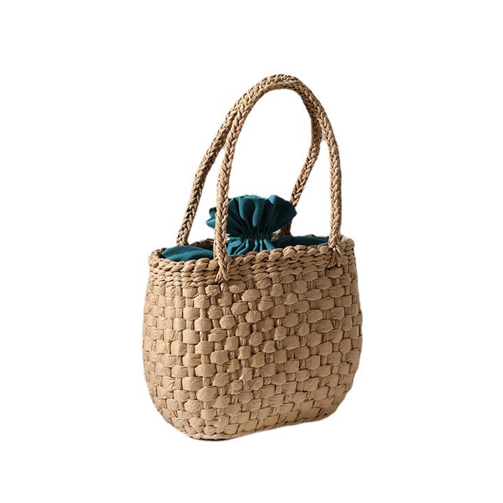 Handmade mini basket handbag with stylish woven pattern Skanto