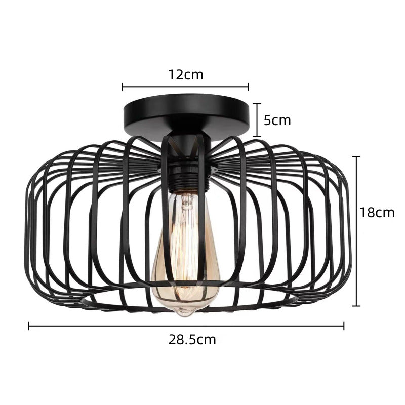 Skanto | Moderne Industriell Fuglebur Taklampe Svart