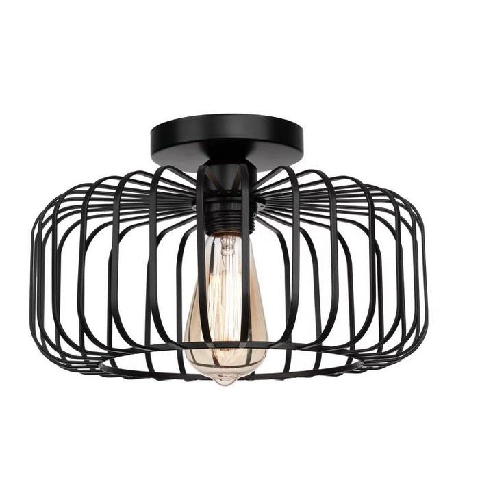 Skanto | Moderne Industriell Fuglebur Taklampe Svart