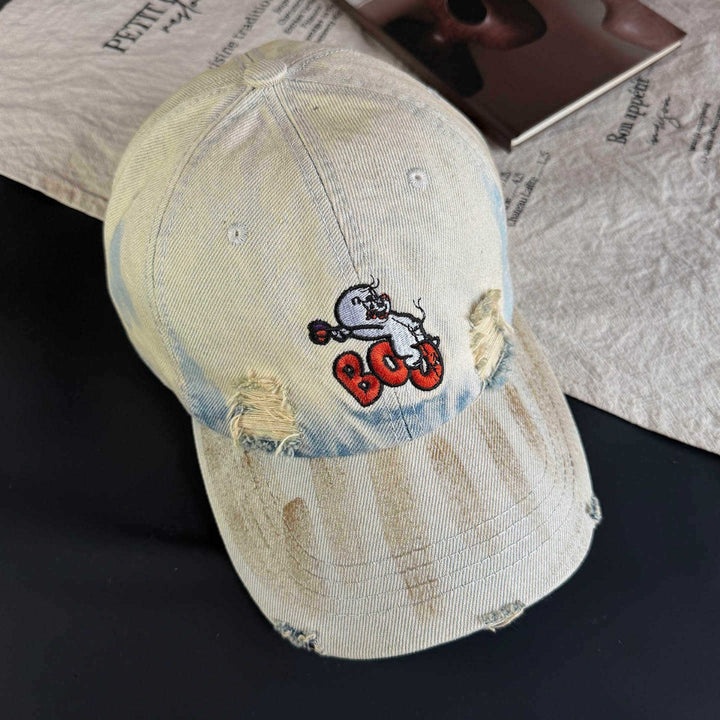 Kvinne Vintage-inspirert Slitt Brodert Caps Skanto