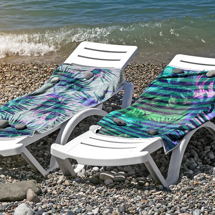 Strandhåndkle i hudvennlig mikrofiber med kreativ mønstermiks Skanto