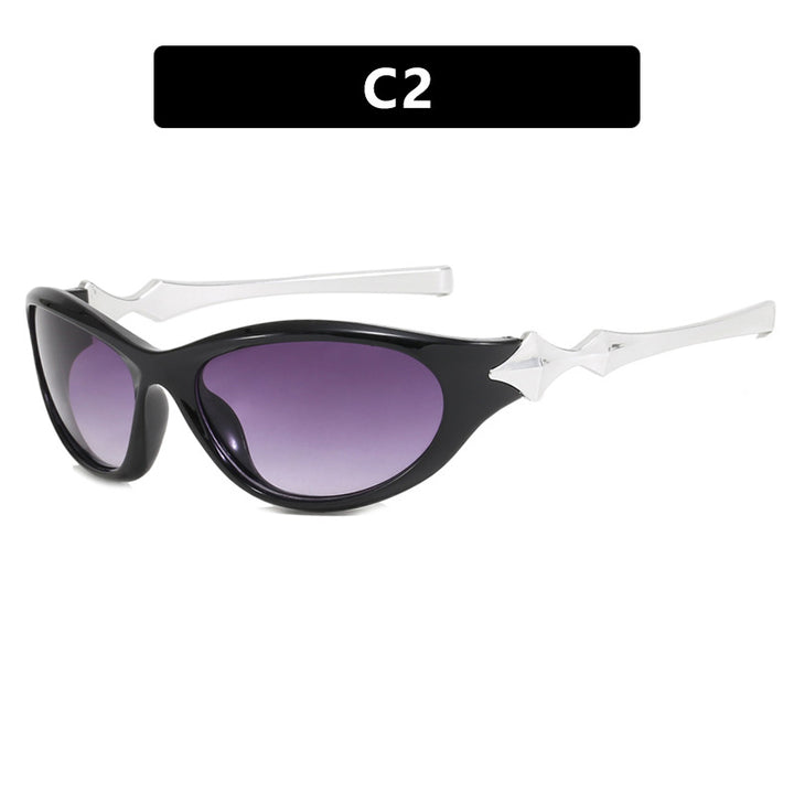 Women's sunglasses in elegant retro style with eye-catching lenses Skanto