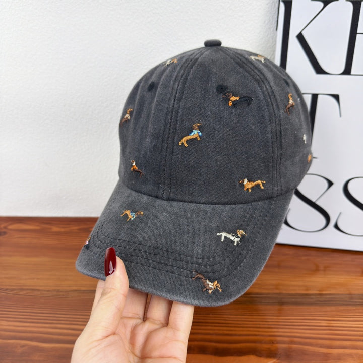 Unisex Brodert Hundetema Baseball Cap Skanto