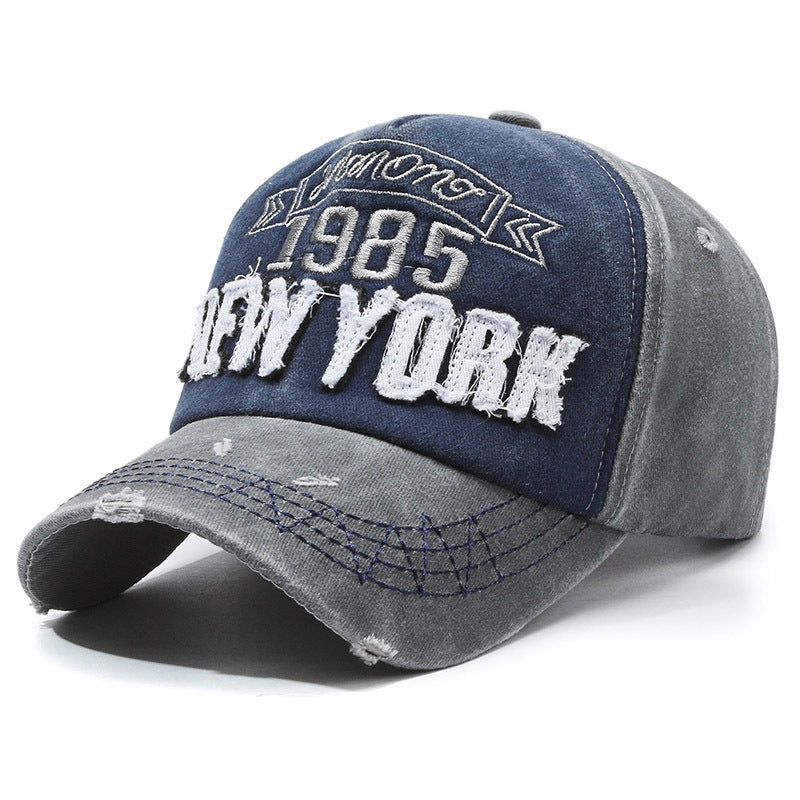 Men's Distressed Cotton Graphic Baseball Cap Skanto