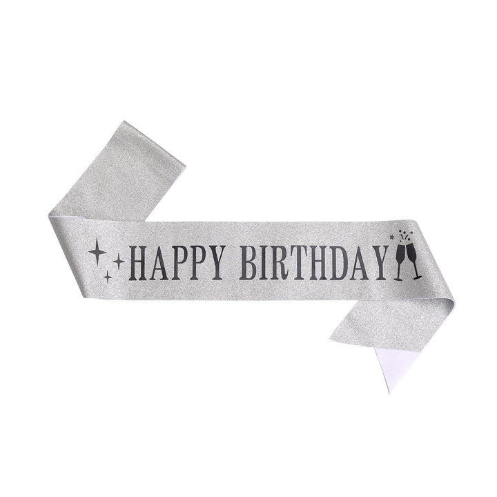 Damer Glitrende Hårbånd med "Happy Birthday"-påskrift Skanto